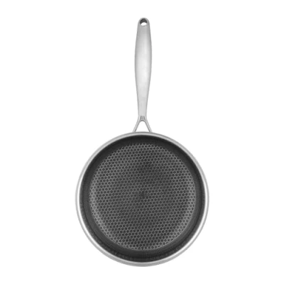 Imagen de Sitram 715064 Triply Sartén de acero inoxidable (24 cm, revestimiento nido abeja antiadherente, antiarañazos, sin PFOA, para todo tipo fuegos, incluida inducción)