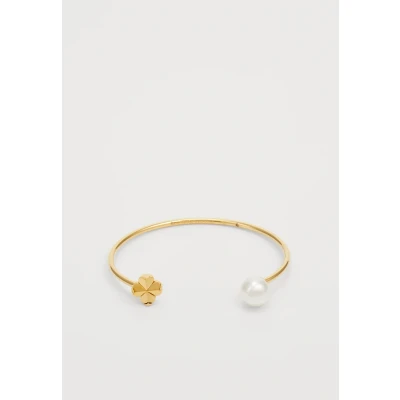 Imagen de kate spade new york Flower CUFF Pulsera white/goldcoloured, Mujer, Talla: One Size, White/gold/coloured