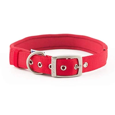 Imagen de Ancol Patrimonio Nylon Padded Collar de Perro, Talla XL, Color Rojo