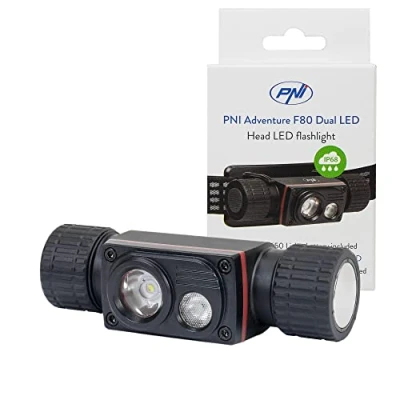 Imagen de PNI Adventure F80 Dual LED ADVF80 Linterna frontal 2200mAh 6W
