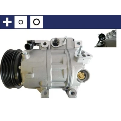 Imagen de MAHLE ORIGINAL ACP 1411 000S Compresor de Aire Acondicionado 7VS18ic 12 PAG 46 YF R 1234yf, 134 a con junta anular HYUNDAI: Sonata V, SANTA FE 2