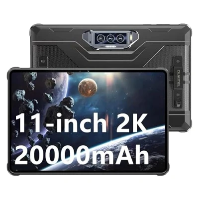 Imagen de OBA Oukitel RT8 Rugged Tablet 11 pulgadas FHD+ 20.000 mAh batería procesador Helio G99, 12 GB + 256 (TF 1 TB) tableta resistente, 48MP 32MP Cámara Android 13 Tablet, IP68/IP69K impermeable