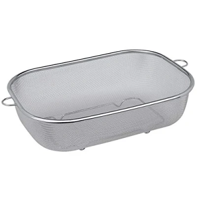Imagen de MGE Colador de Cocina con Pie Escurridor Acero Inoxidable Verduras Pasta Metal Microperforado 25 cm