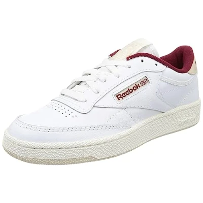 Imagen de Reebok Club C 85, Zapatillas Unisex adulto, Ftwr White Stucco Classic Maroon F23, 34 EU