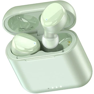 Imagen de TOZO T6 Auriculares Inalámbricos Bluetooth 5.3 con Control Táctil ORIGX Acústico EQ Ajuste 45H Reproducción Soporta Carga Inalámbrica y USB IPX8