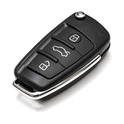 Imagen de SALPIE Carcasa para llave de coche con 3 botones compatible Audi A1 A3 A4 A6 A8 Q3 Q5 Q7 R8 A6L TT SL S3 RS3 (GUSCIO)