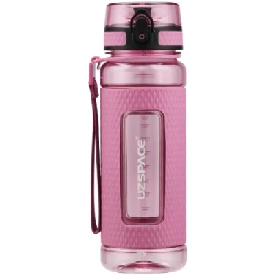 Imagen de OM SUPPLIES Botella de agua deportiva con infusor frutas, 800 ml, sin BPA, plástico Tritan no tóxico, a prueba fugas (rojo ciruela)