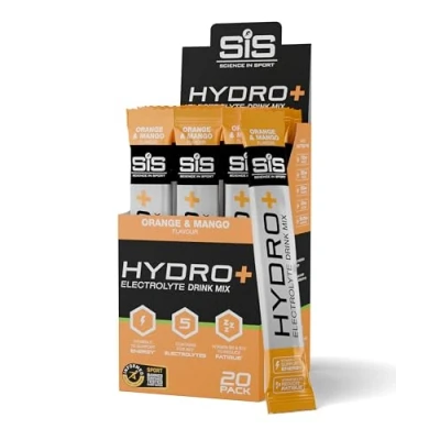 Imagen de Science in Sport HYDRO+ Electrolyte Drink Mix 20x4.3g Naranja y mango electrolitos en polvo veganos, Bebida deportiva con vitamina C 5 importantes