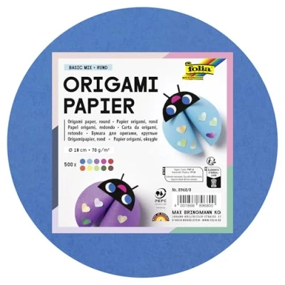 Imagen de Folia Plegable Hojas 70 g/m², 500 Surtidos en 10 Colores, 18 cm