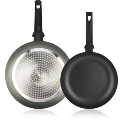 Imagen de ALZA Giro set de sartenes, 20 + 26 cm, fabricado en aluminio prensado extra grueso, antiadherente doble capa libre PFOA, apto para todo tipo cocinas incluido inducción y lavavajillas