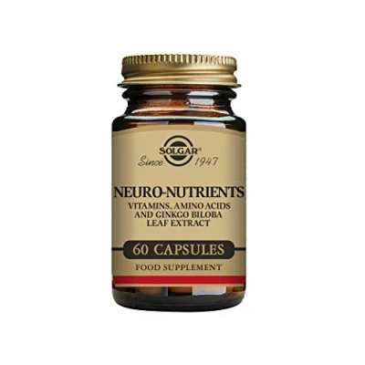 Imagen de Solgar Neuro Nutrientes Combinación Única de Vitaminas Aminoácidos y Extracto Hoja Ginkgo Biloba 60 Cápsulas Vegetales