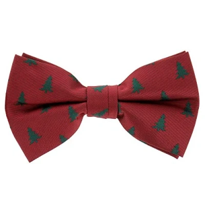 Imagen de cravateSlim Navidad Pajarita Arbol de Roja y Verde