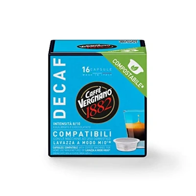 Imagen de Caffé Vergnano 1882 cápsulas Café Compatibles Lavazza A Modo Mio, Descafeinado 1 packs x 16