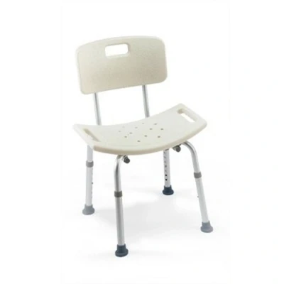 Imagen de Silla de ducha/taburete con respaldo, altura ajustable