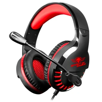 Imagen de Spirit of Gamer Pro H3 Auriculares Gaming con Cable Compatible Consola, Smartphones, Tablets, PC, Mac Sonido Estéreo Funda de Polipiel Micrófono retráctil y Flexible