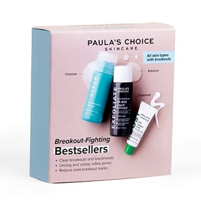 Imagen de Paula&#039;s Choice Kit Antimperfecciones Combate los Imperfecciones &amp; Puntos Negros, Suaviza Poros con Ácido Saliciílico y Azelaico Todos Tipos de Piel Formato Viaje