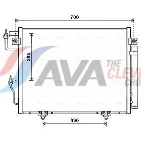 Imagen de AVA COOLING SYSTEMS MT5231D Condensador con secador 15,5mm 10,2mm Aluminio 645mm R134a MITSUBISHI: PAJERO SPORT 2