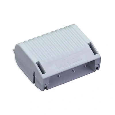 Imagen de WAGO Gelbox, Caja de gel, para empalmar cables, con Serie 221, máx. 6 mm² conectores, sin empalme, Tamaño 2, gris, 207 1432 (3 pcs)