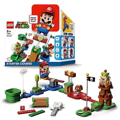 Imagen de LEGO Super Mario Pack Inicial: Aventuras con Bros Figuras Interactivas, Juguete de Construcción del Videojuego, Idea Regalo Colección para Niños y Niñas 6 Años o Más 71360