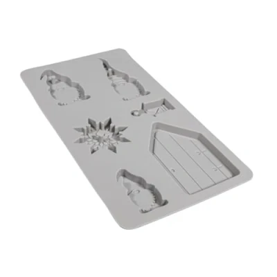 Imagen de Rayher Molde duendes, 6 figuras, 14,5x26x1 cm, silicona reutilizable, para manualidades, 36122000