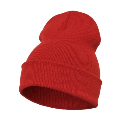 Imagen de Flexfit Gorro Largo Pesado, Todo el año, Unisex, Color Rojo, tamaño Talla única