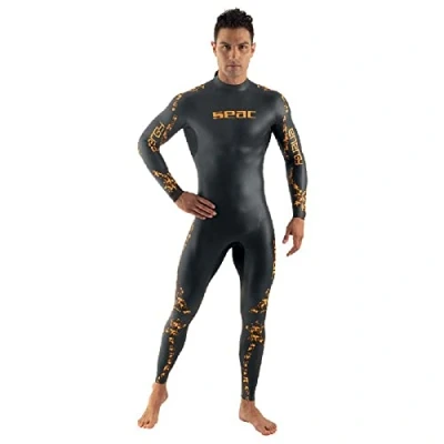 Imagen de SEAC Energy Traje Ultra elástico en Neopreno Suave SmoothSkin de 2mm para natación y Freediving, Hombres, Negro, L