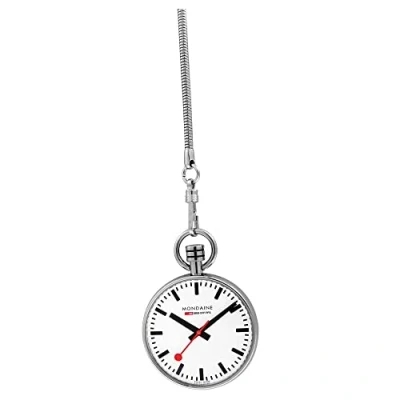 Imagen de Mondaine Pocket Reloj de bolsillo, movimiento cuarzo Ronda 313, acero inoxidable