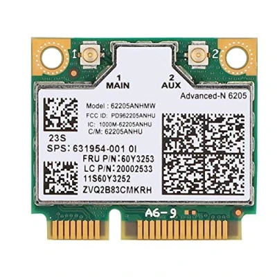 Imagen de ASHATA Mini Tarjeta de Red Inalámbrica para Intel Thinkpad,Tarjeta WiFi Banda Dual 2.4G / 5GHz 300 Mbps HP/para Zhaoyang, 802.11N PCI E