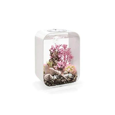 Imagen de biOrb 72049 LIFE 15 LED blanco acuario decorativo de litros set completo con sistema filtración, iluminación y sustrato cerámico robusto cristal acrílico