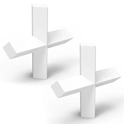 Imagen de stonylab Paquete de 2 Barras Magnéticas Agitación en Forma Cruz, 50 x 10 mm Revestidas PTFE Blancas para Agitadores