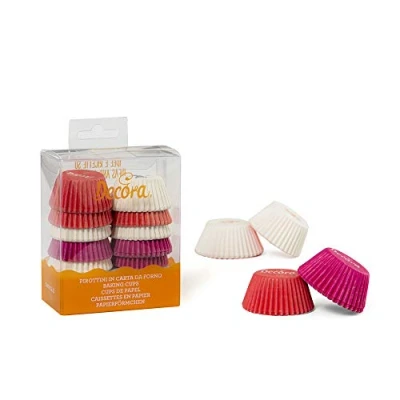 Imagen de DECORA 0339749 CF 200 Cups DE Papel Blanco/Rosa/Fucsia 32 X 22 MM