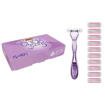 Imagen de BIC Click 5 Soleil Maquinilla de Afeitar Mujer + 10 Cuchillas Recambio Hojas