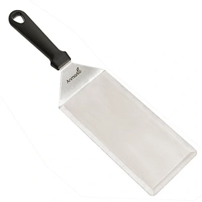Imagen de Raspador espátula Profesional Juego de plancha acero inoxidable Pancake y ideal para parrilla barbacoa cocción con parte superior plana