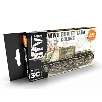 Imagen de AK Acrylics 3Gen AVF SET AK11657 SOVIET CAMOUFLAGES 3G (6x17ml)