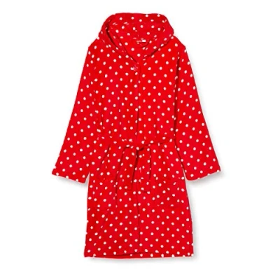 Imagen de Playshoes Bata de baño con capucha manga larga para niña, 100% poliéster, talla 134 cm, color Original