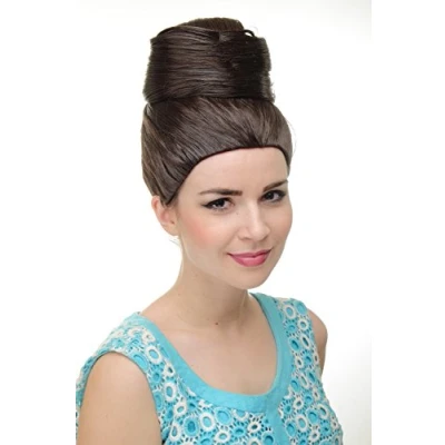 Imagen de WIG ME UP peluca de mujer con una colmena castaño medio moño estilo turbante vintage retro los 50 60 GFW2200 6