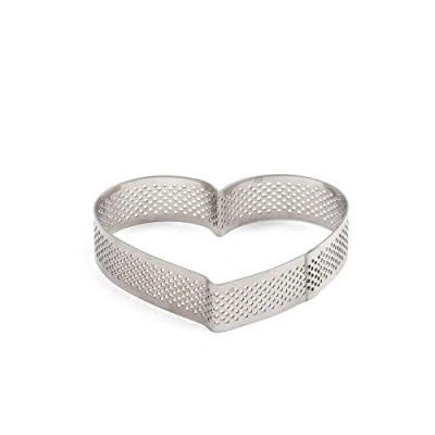Imagen de Decora 0064085 FORMA CORAZON MICROPERFORADA DE ACERO INOXIDABLE 10 X 9 2 H CM