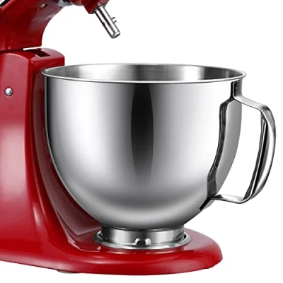 Imagen de Gdrtwwh KitchenAid cuenco de acero inoxidable para batidora 4.5 a 5 cuartos galón, repuesto con mezclador KitchenAid, apto lavavajillas