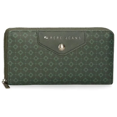 Imagen de Pepe Jeans Bethany Billetero con Tarjetero Verde 19,5x10x2 cms Piel sintética