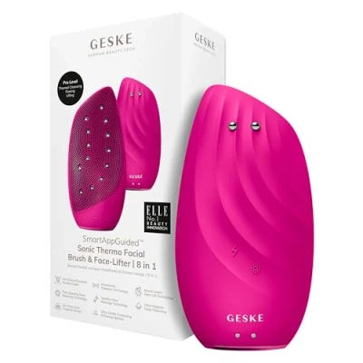 Imagen de GESKE cepillo Facial termo sónico efecto lifting SmartAppGuided™ 8 en 1 limpieza de la piel y antiarrugas eléctrico silicona Masajeador Antienvejecimiento
