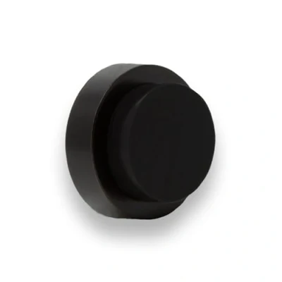 Imagen de EVI Herrajes Tope de Puerta Adhesivo para Pared/Manilla 24 x 14 mm Goma Negra Acero Inoxidable V2A Lacado Negro Incluye Tornillo + Taco Sujeción Mod. 04020524TPMNG
