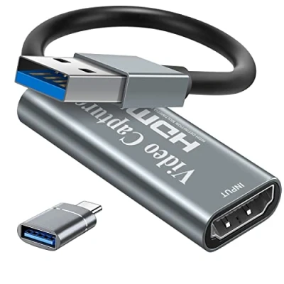 Imagen de Papeaso Captura de vídeojuegos 4K HDMI Full HD 1080p a USB, para edición video/transmisión/enseñanza en línea