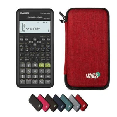 Imagen de CALCUSO Paquete Básico Rojo con Calculadora Casio fx 570ES Plus 2nd Edition (Inglés)