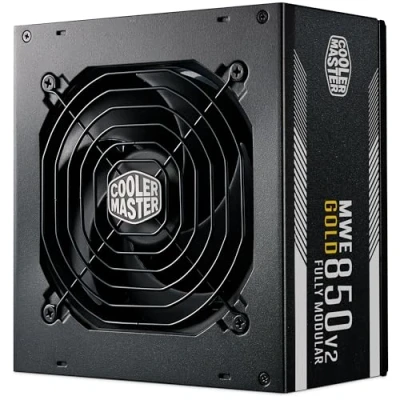 Imagen de Cooler Master MWE Gold 850 V2 ATX 3.1 Fuente de Alimentación Modular (Plug UE) Soporte 3.1, 80 PLUS 850W, Cableado PCIe5.1, Ventilador HDB 120mm, Alto Umbral Temperatura, Garantía 5 Años