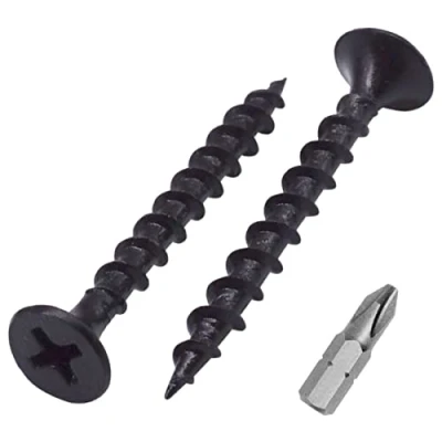 Imagen de SKIR&#039;CO (400 piezas) negro acabado fosfato 3,5 x 35 mm tornillos para paneles de yeso, madera, cabeza corneta Phillips