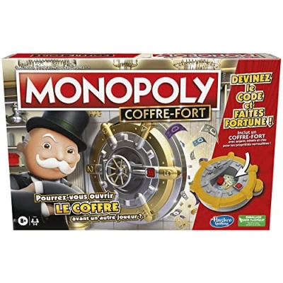 Imagen de MONOPOLY Safe, Juego de Mesa para familias y Nios, 2 6 Jugadores, 8 aos, Incluye Caja Fuerte