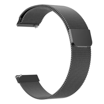 Imagen de TOOBUR Correas de reloj metal liberación rápida, Pulsera eslabones acero inoxidable 22mm, Compatible con relojes 22 mm ancho, modelo universal, Correa repuesto hombres y mujeres, Negro