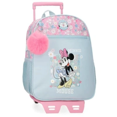 Imagen de Disney Joumma Minnie Happy Mochila Escolar con Carro Azul 27x33x11 cms Poliéster 9,8L