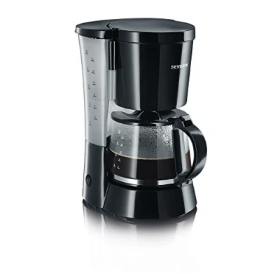 Imagen de SEVERIN Cafetera de goteo para 10 tazas, filtro / americana Con jarra cristal, placa calefactora y desconexión automática, Negro, KA 4479