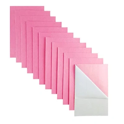 Imagen de Jtnohx Fieltro Adhesivo, 11 Piezas Tela de Autoadhesivo, 20x30cm Hojas con para Manualidades Forro Cajón Joyero DIY (Rosa)